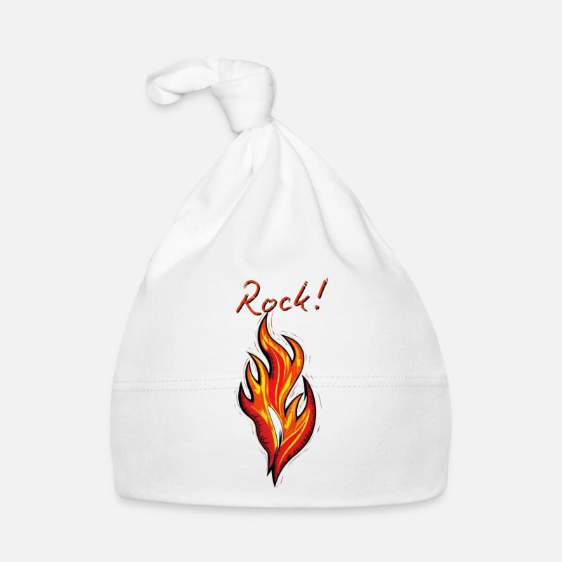 Rock Fire & Flame Organic Baby Cap