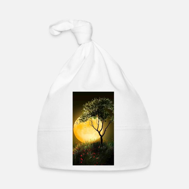 Paysage avec lune Bonnet bio Bébé
