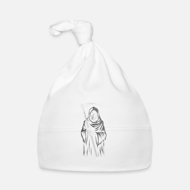 Sensenmann - Atemberaubendes Skelett Zeit Zitat Baby Bio-Mütze