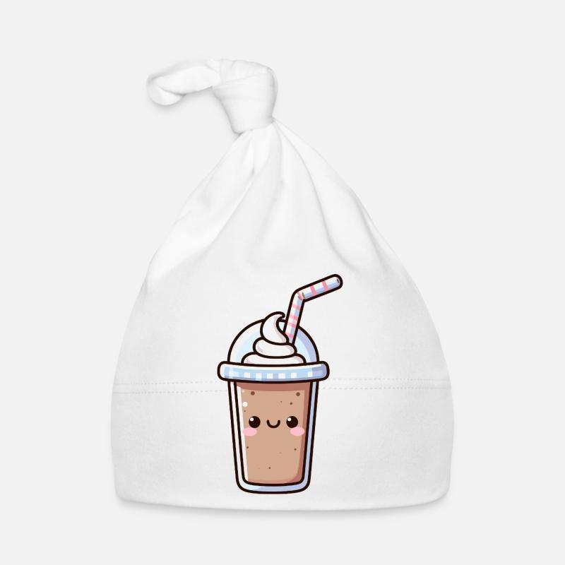Illustration mignonne de milkshake Bonnet bio Bébé