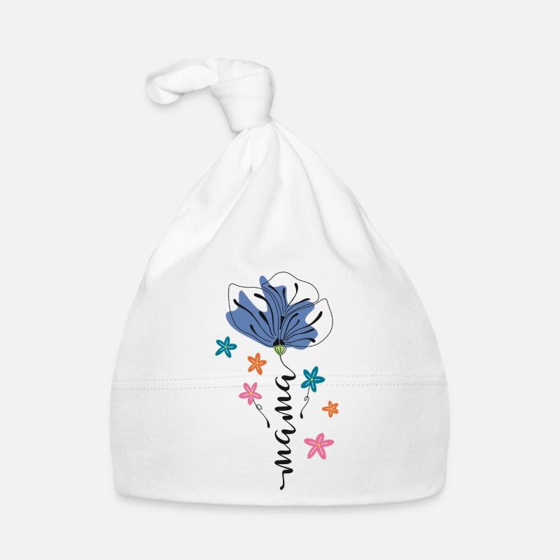 Maman – Conception 🌸💙 de fleurs Bonnet bio Bébé