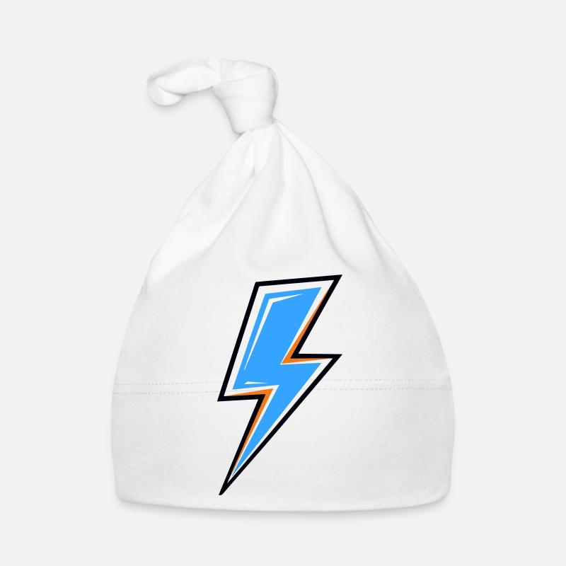 Blauer Strahl mit orangefarbenem Rand Baby Bio-Mütze