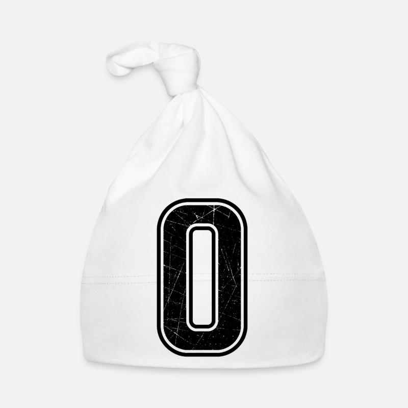 Black Grunge Null Sign Organic Baby Cap