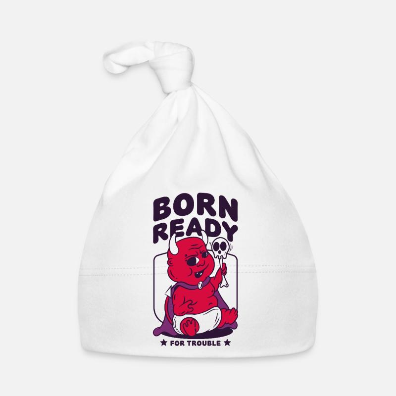 Né prêt pour les ennuis Baby Devil Bonnet bio Bébé