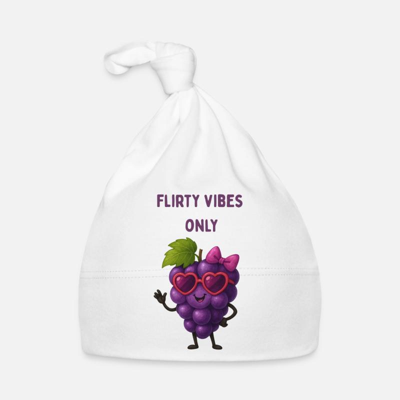 Flirting Grape Graphic Organic Baby Cap