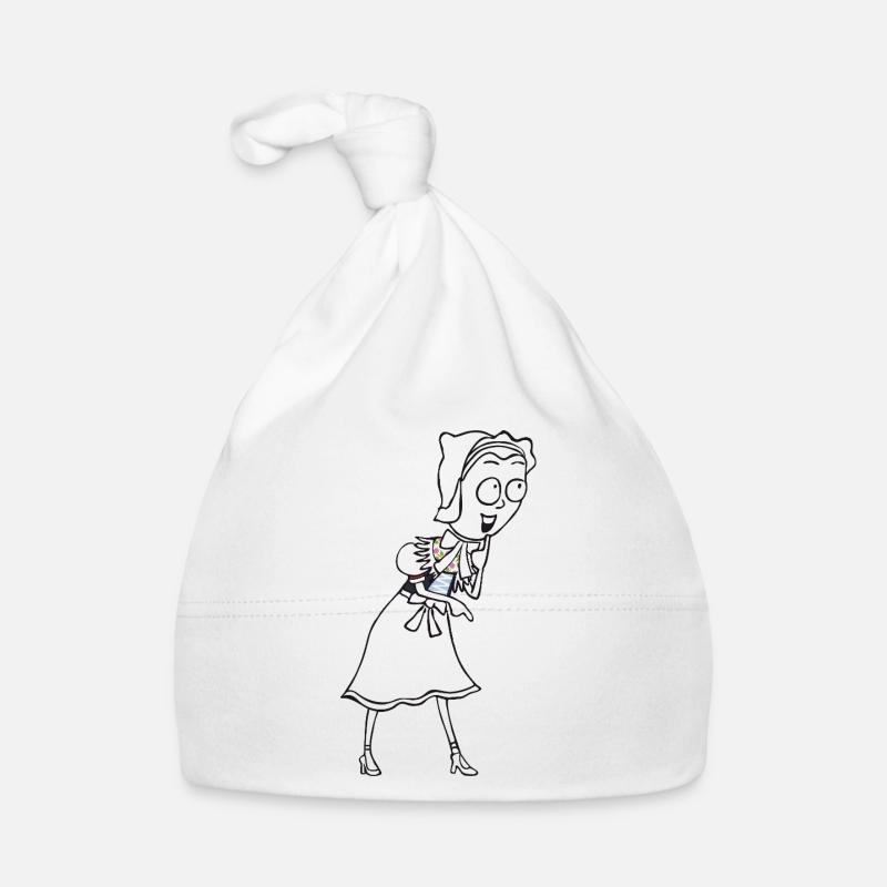 SERBSKA JANKA - contour - - Bonnet bio Bébé - blanc