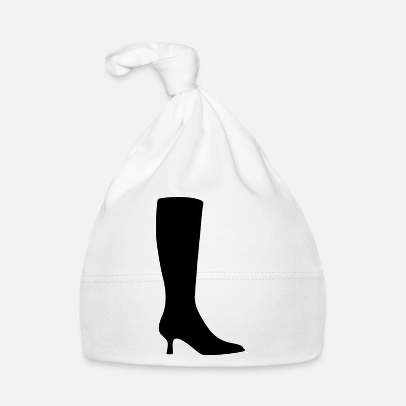 Black Boot Silhouette Baby Bio-Mütze