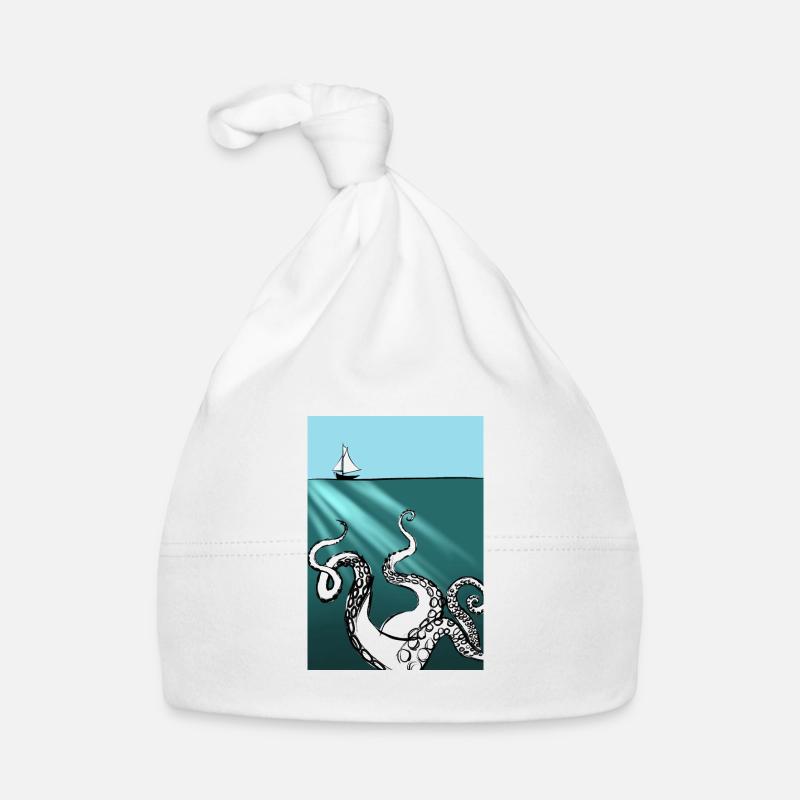 Boot und Krake Baby Bio-Mütze