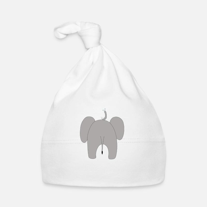 Bébé éléphant - vue de dos Bonnet bio Bébé