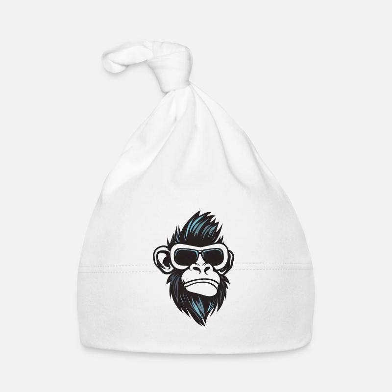 Cool monkey - rock and roll avec des lunettes de soleil Bonnet bio Bébé