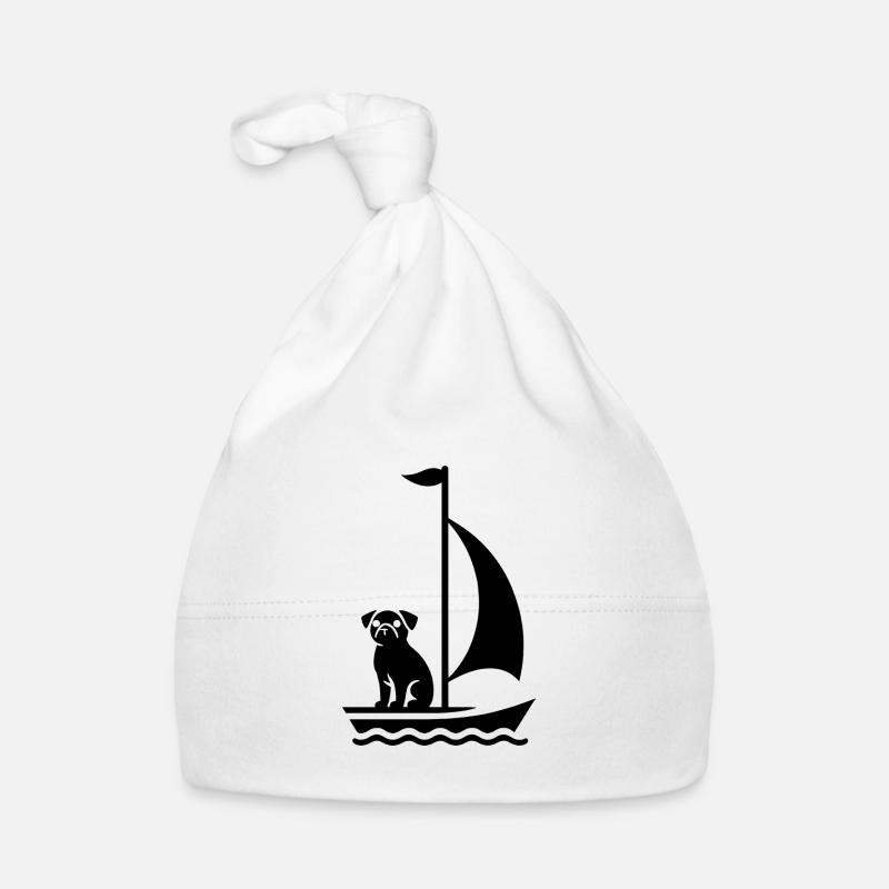Carlin en bateau silhouette navigation minimaliste Bonnet bio Bébé