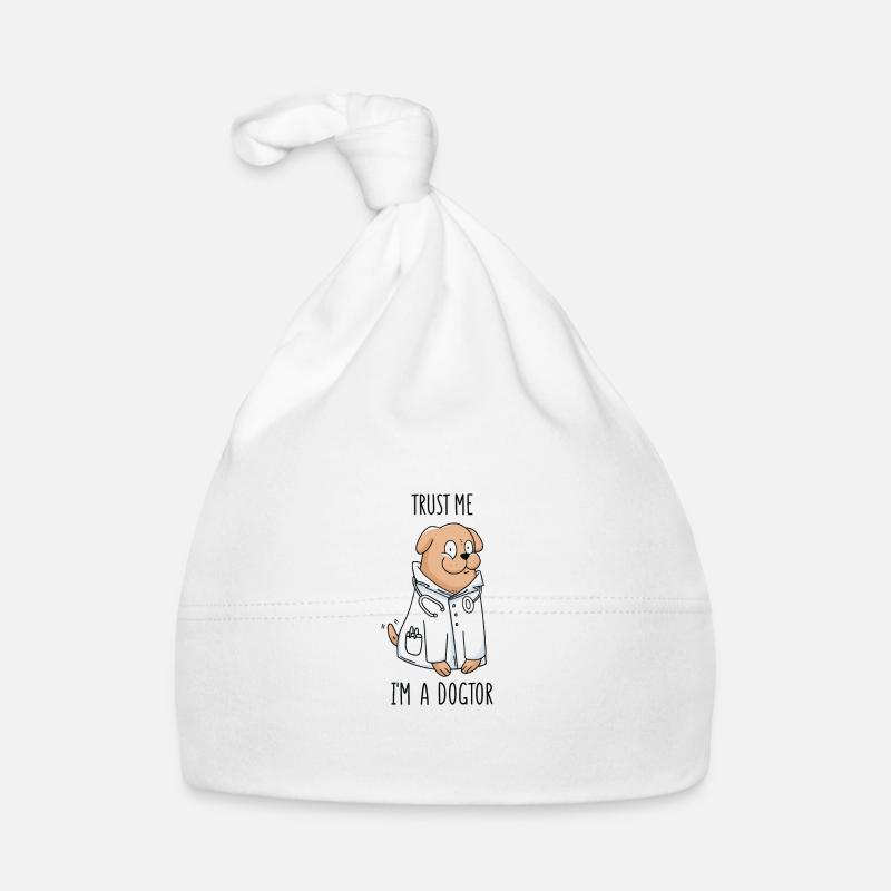 Der Hunde Doktor - Baby Bio-Mütze - Weiß