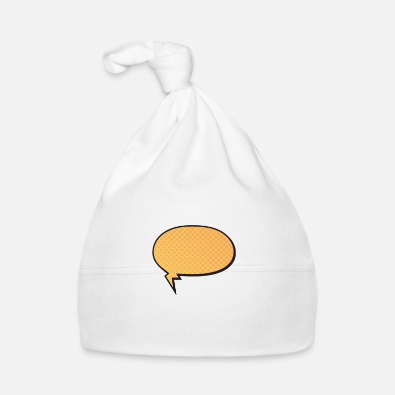 speech bubble round gift idea Organic Baby Cap