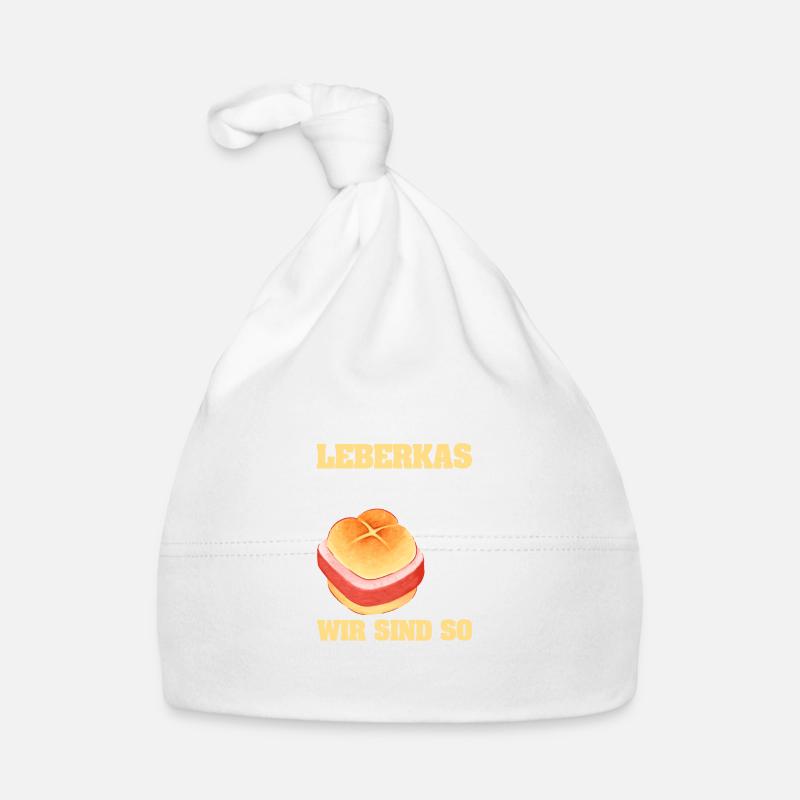 Leberkas und ich wir sind so Fleischkäse Baby Bio-Mütze