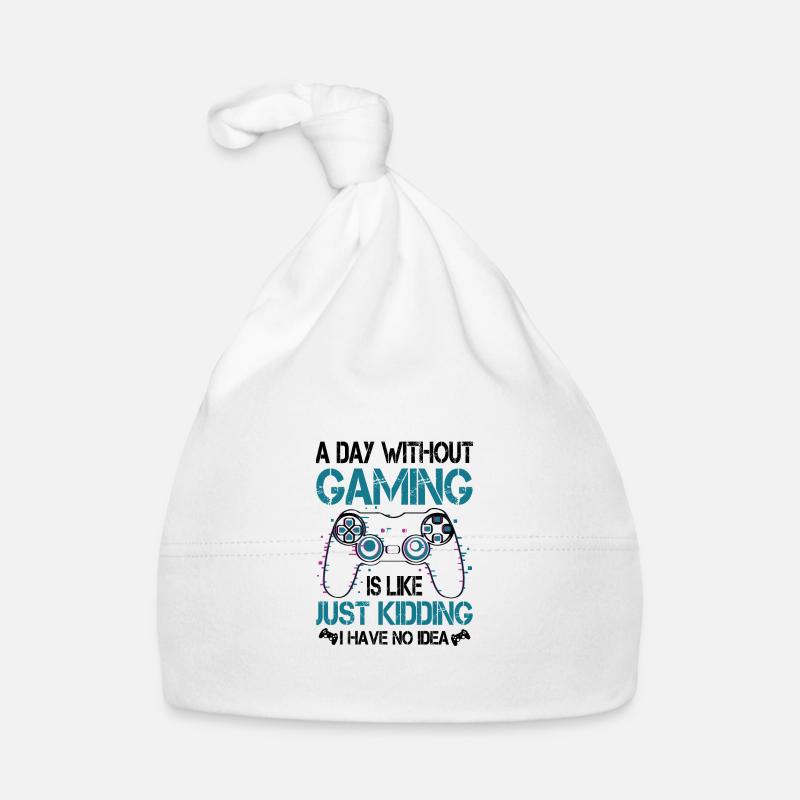 A Day Without Gaming Organic Baby Cap