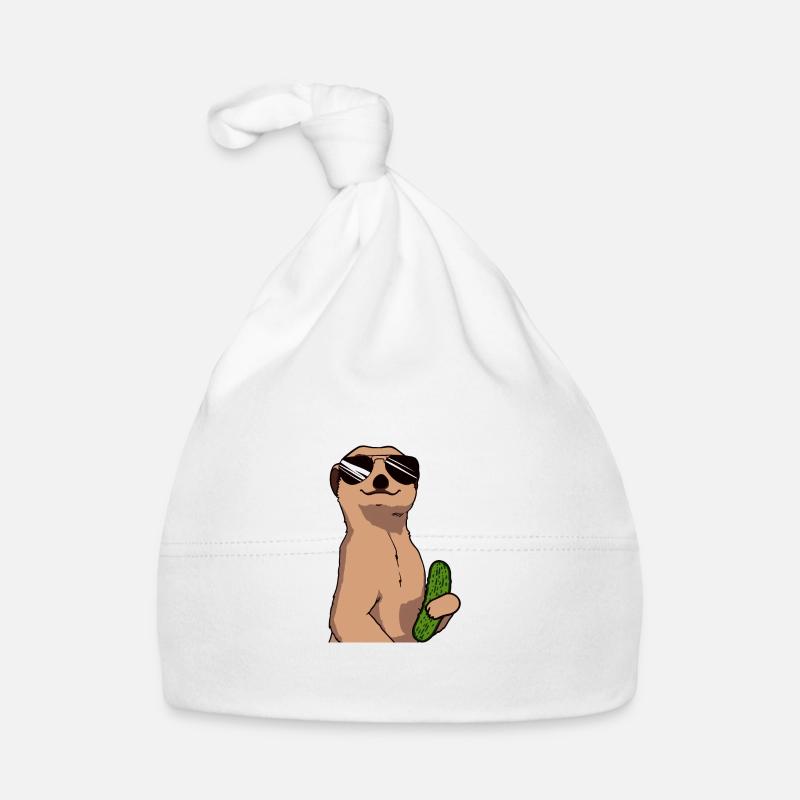 Drôle de suricate concombre cornichon amateur de concombre Bonnet bio Bébé