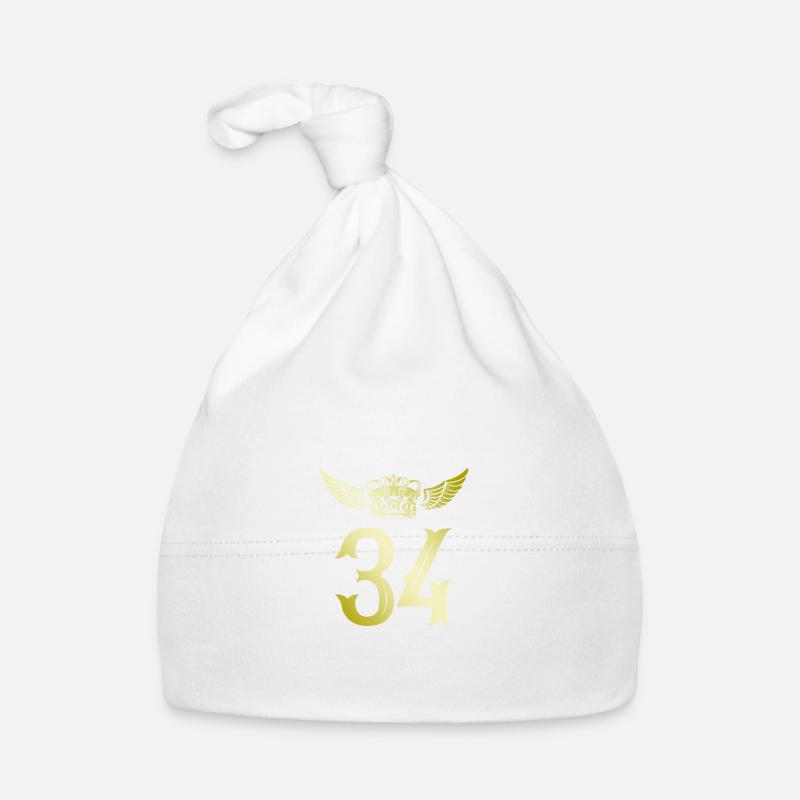 34 Zahl Krone Baby Bio-Mütze