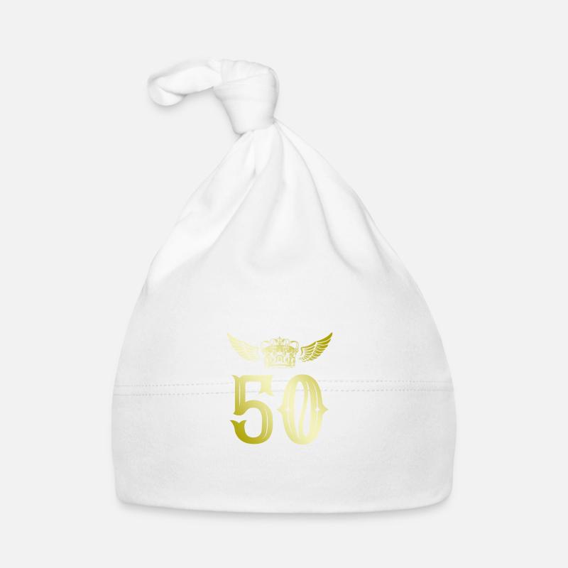 50 number crown Organic Baby Cap