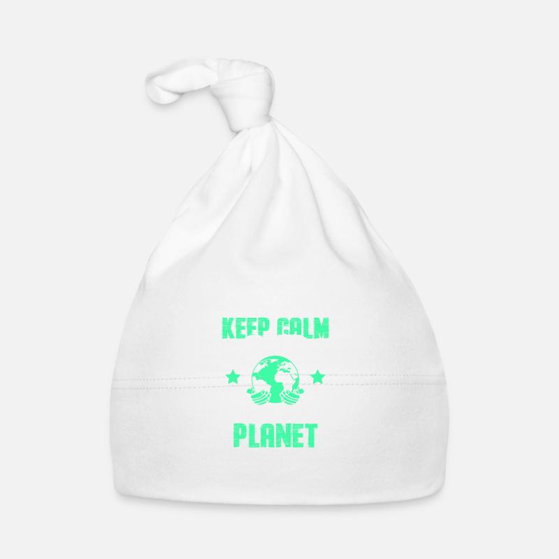 keep calm save the planet Baby Bio-Mütze