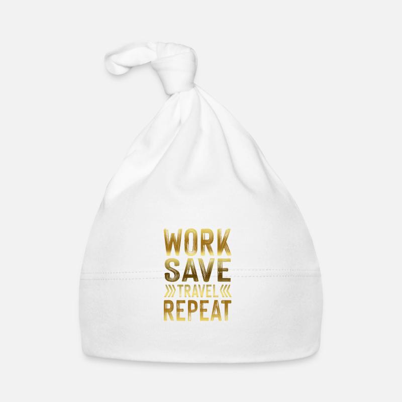 arbeiten reisen repeat Baby Bio-Mütze
