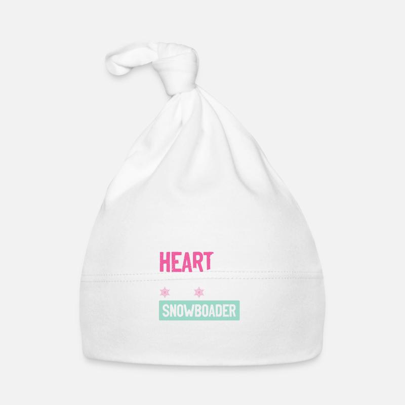 Mon cœur appartient à un snowboarder Bonnet bio Bébé