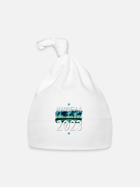 Marbella 2023 - Bonnet bio Bébé - blanc - Devant
