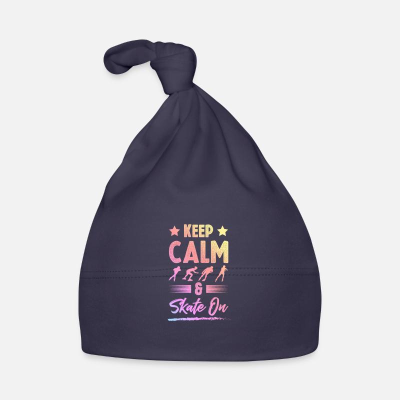 keep calm skate Baby Bio-Mütze