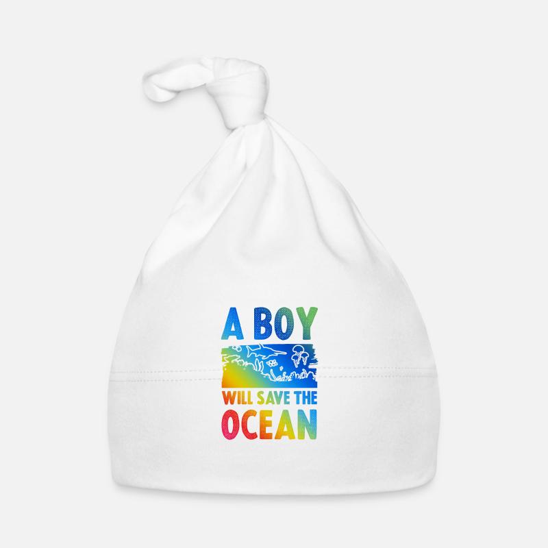 ocean save the ocean Organic Baby Cap
