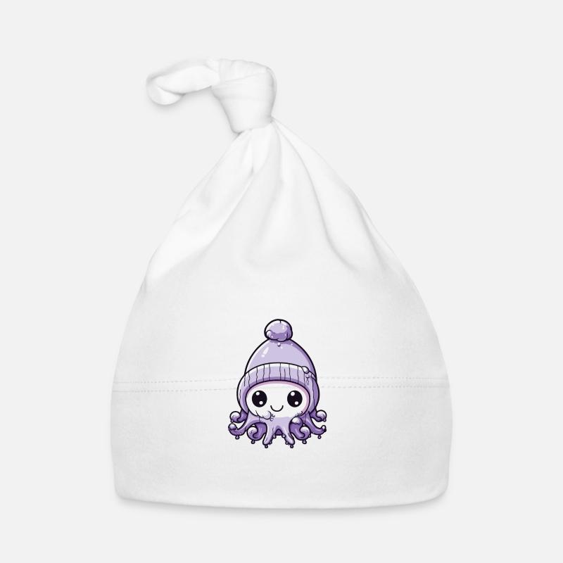 Oktopus Winter Tier Niedlich Comic Baby Bio-Mütze