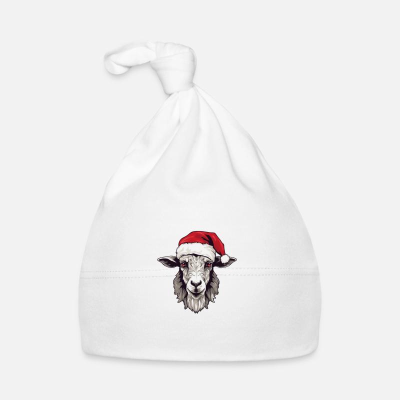 Tête d’animal de Noël de Noël de chèvre Bonnet bio Bébé