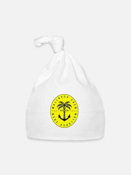Mallorca Crew Anker Palme - Baby Bio-Mütze - Weiß - Vorne