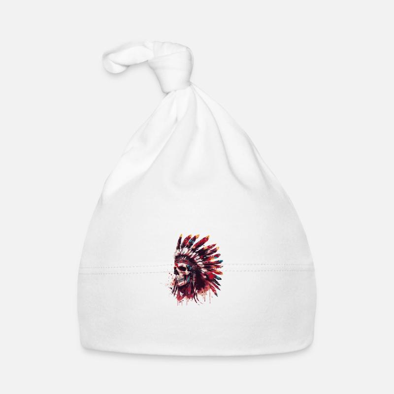 Crâne de chef indien Bonnet bio Bébé