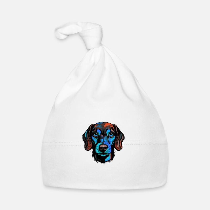 Teckel chien portrait teckel coloré Bonnet bio Bébé