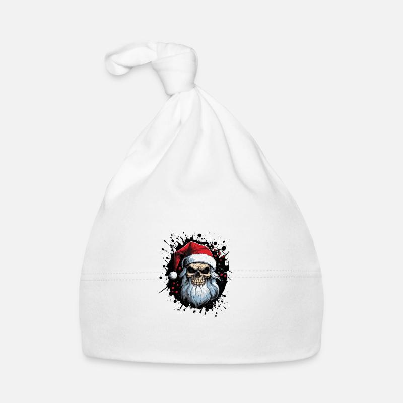 Weihnachtsmann Totenkopf Santa Baby Bio-Mütze