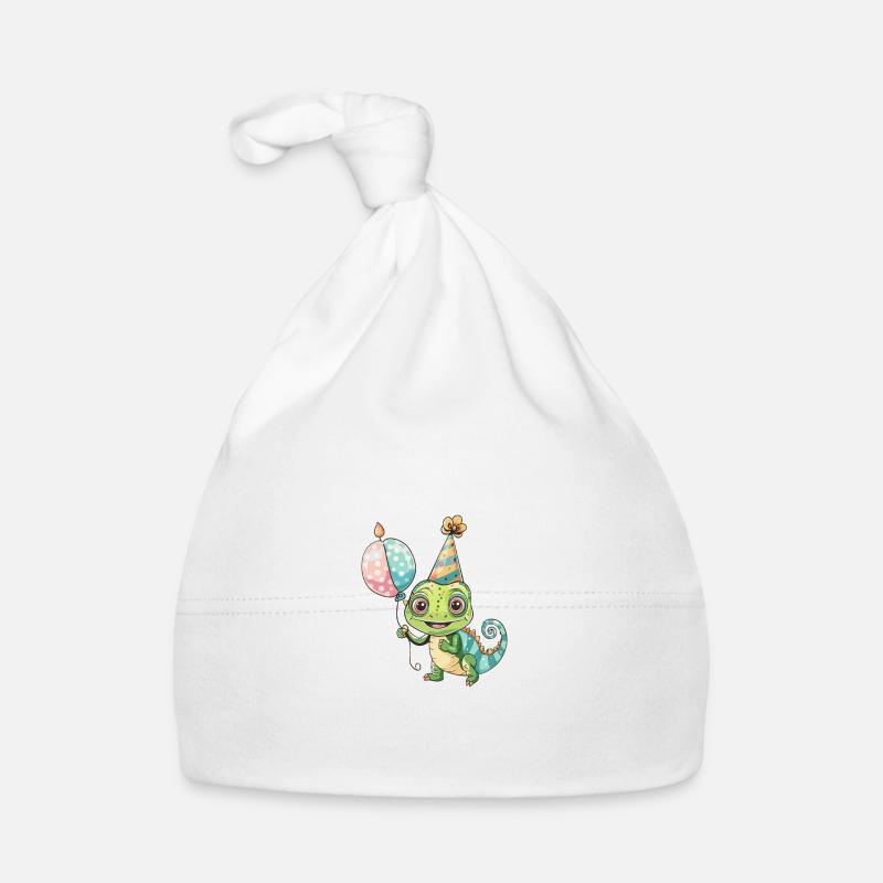 Caméléon Anniversaire Bébé Bonnet bio Bébé