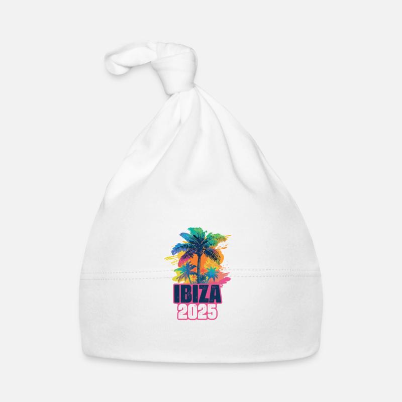 Ibiza 2025 Holiday Palm Trees Organic Baby Cap