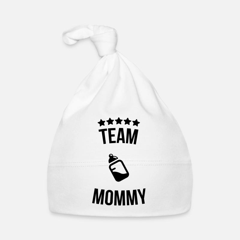 Équipe momie Mommy mère bouteille lait Bonnet bio Bébé