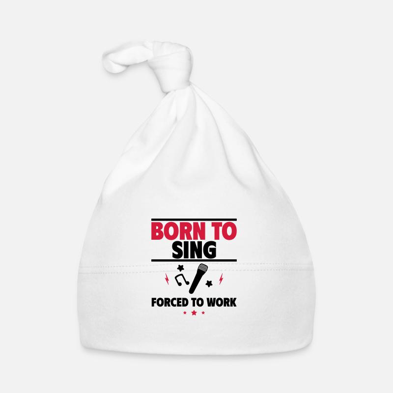 Born to sing, forced to work Organic Baby Cap