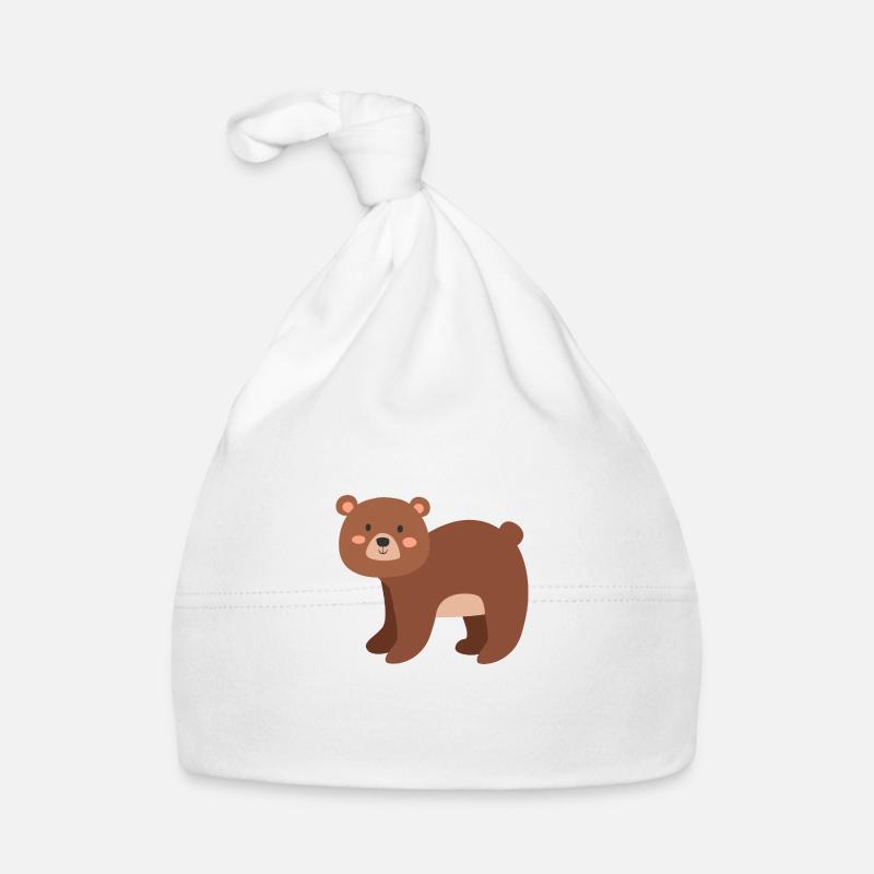 Ours - Bonnet bio Bébé - blanc