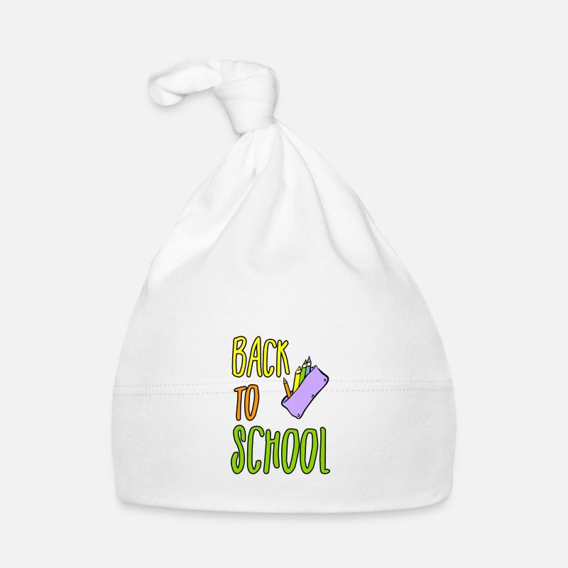 la rentrée scolaire - Bonnet bio Bébé - blanc