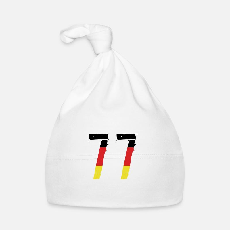 77 Number Germany Jersey Organic Baby Cap