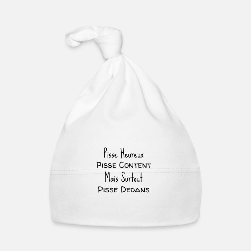 Pisse heureux Pisse content Bonnet bio Bébé