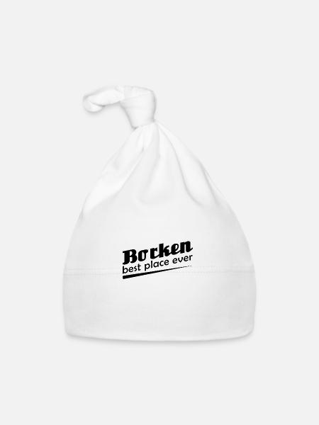 Borken - Stadt best place ever - Baby Bio-Mütze - Weiß - Vorne
