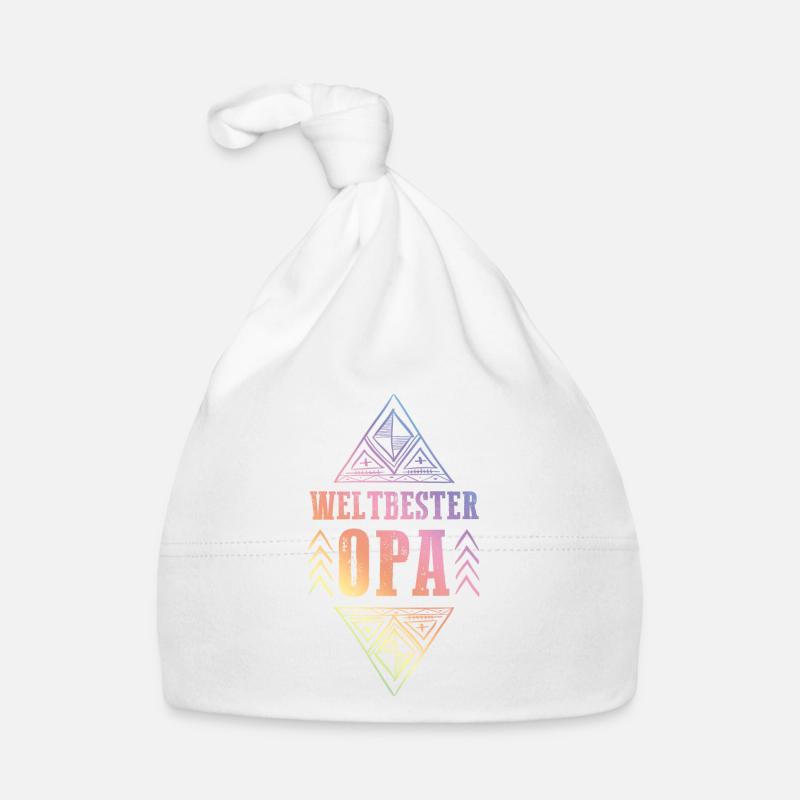 Weltbester Opa - Baby Bio-Mütze - Weiß