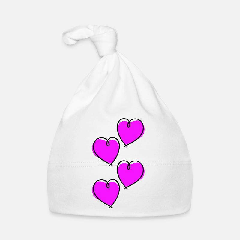 Hearts Love Symbol Organic Baby Cap