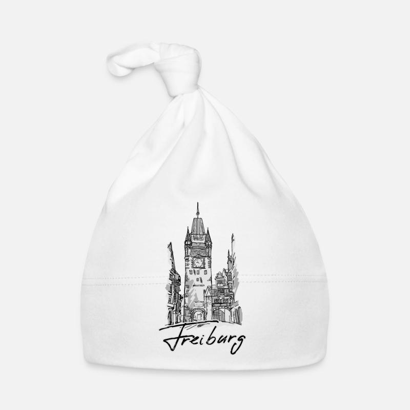 Freiburg - Baby Bio-Mütze - Weiß