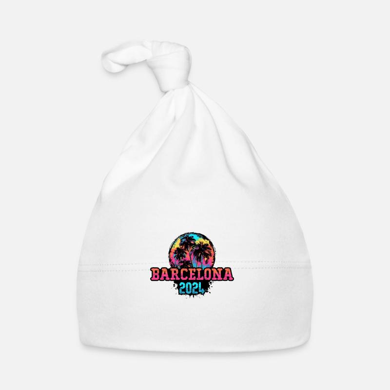Palmiers de l’équipe Barcelone 2024 multicolores Bonnet bio Bébé
