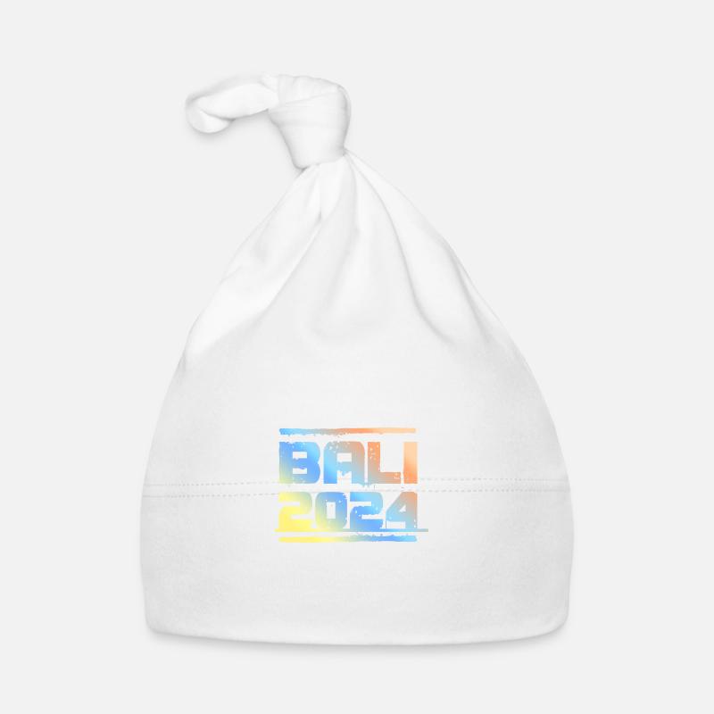 Bali 2024 Coloré - Bonnet bio Bébé - blanc