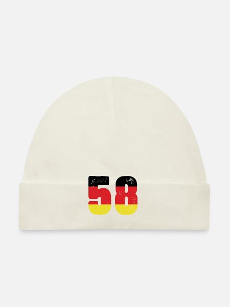 Maillot 58 Numéro Allemagne - Bonnet bio Bébé - blanc - Devant