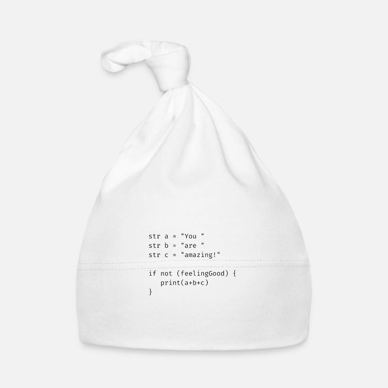 Positivity funny computer geek programmer joke Organic Baby Cap